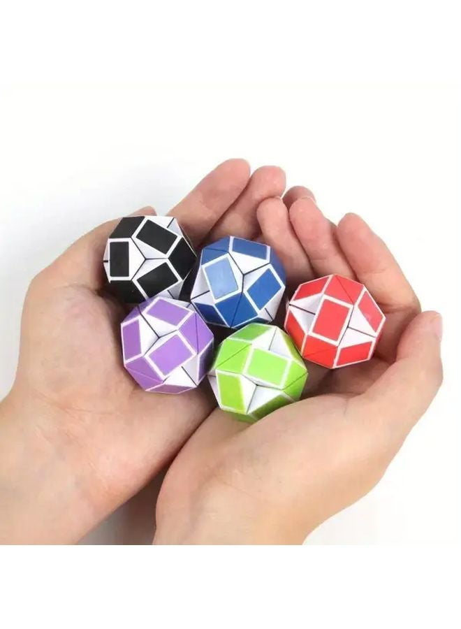 Assorted Color Snake Cube Puzzle Toy 10pcs Brain Teaser Gift For Kids Adults - Image 5